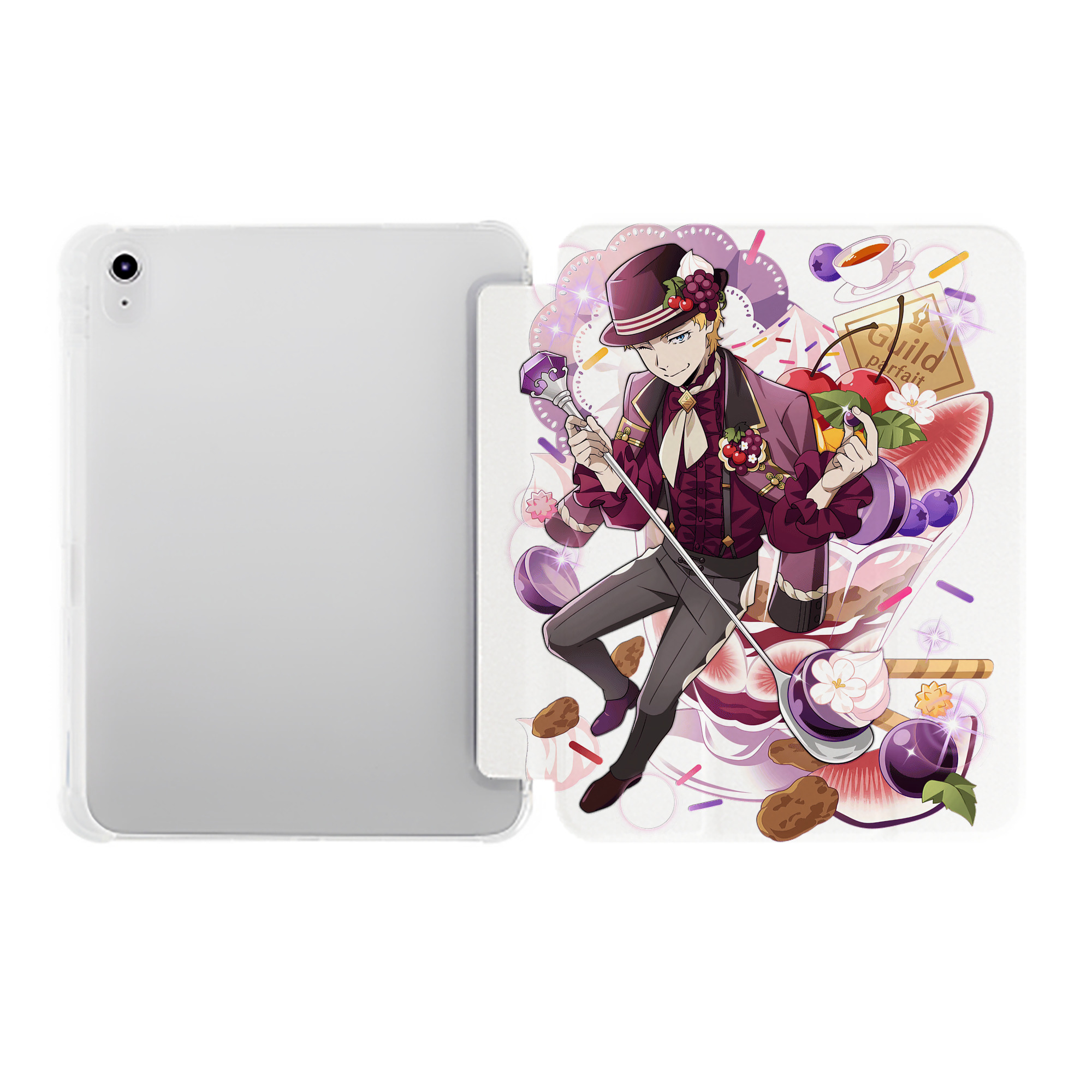 （画像用） 文豪ストレイドッグス Bungo Stray Dogs IPad ケース ペン収納付き 三つ折りスタンド PUレザー×シリコン 対応機種9.5/10.5/10.9インチ